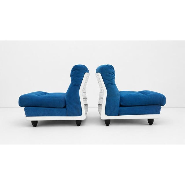 Textile Vintage Modern Italian Lounge Chairs, 1970s, Set of 2 For Sale - Image 7 of 10