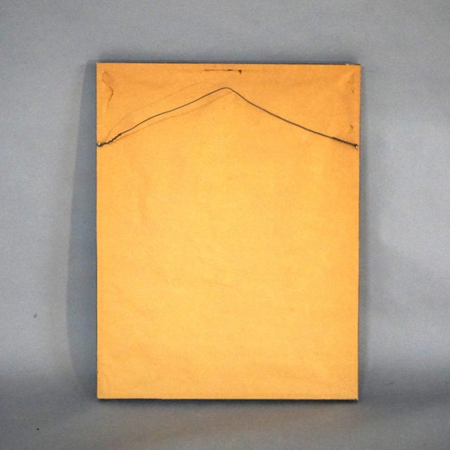 Brown Mid 20th Century Mid Century Modern Impressionist Litho Night Scene Pencil Titled & Signed, Framed For Sale - Image 8 of 8