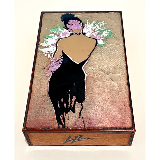 Houston Llew Spiritile Timeless #161 – Coco Chanel Quote – Glass Enamel on Copper Wall Art For Sale - Image 9 of 14