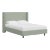 Jordan King Wingback Platform Bed in Zuma Seafoam For Sale