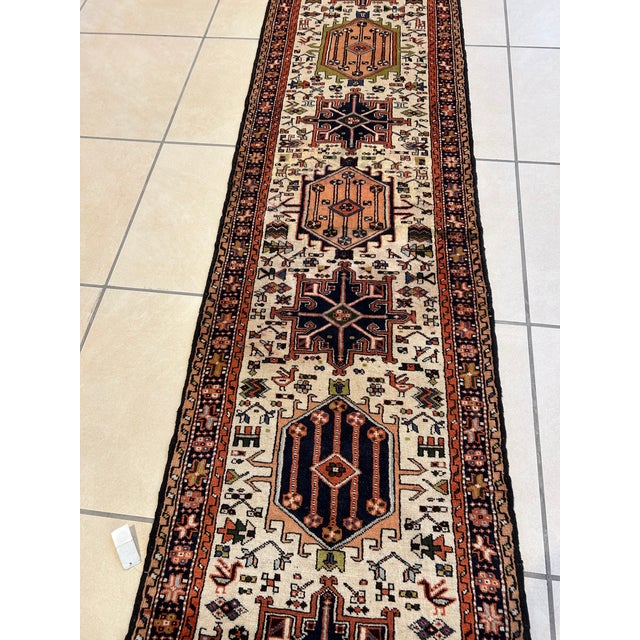 1970s Persian Heriz , 2'9" X 16' For Sale - Image 4 of 12