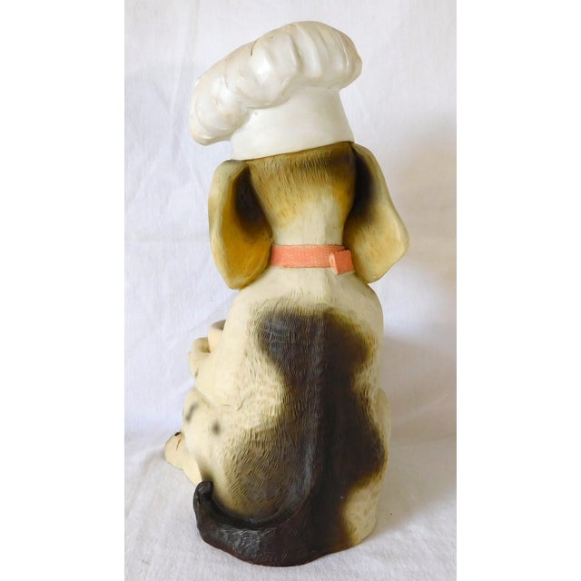 Beige Vintage Limited Edition Whimsical Chef Beagle Dog Kitchen Utensil Holder For Sale - Image 8 of 13