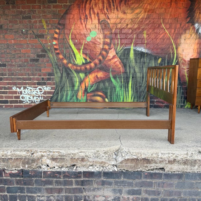 Mid-Century Modern American of Martinsville Full Size Bed Frame Mid Century Modern For Sale - Image 3 of 11