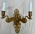 Brass Vintage Pair of Brass Empire Revival Double Swan Electric Light Wall Sconces For Sale - Image 8 of 9