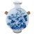 Pilgrim Vase, Blue & White Botanical Enamel, Circa 1890 For Sale