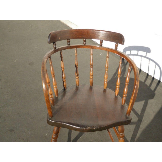 Antique Firehouse Windsor Style French Country Rustic Wood ...