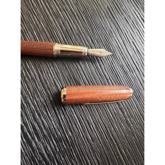 Late 20th Century Late 20th Century Cartier Louis Cartier Transatlantique Limited Edition Kotibe Wood Fountain Pen, Boxed For Sale - Image 5 of 5