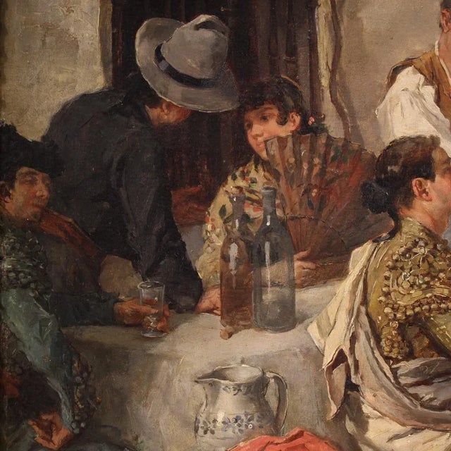 Gallegos, Flamenco Dancer, 1890, Oil on Panel, Framed For Sale - Image 13 of 16