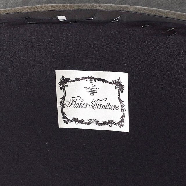 Gray Thomas Pheasant for Baker Tufted Slipper Lounge Chairs - Pair For Sale - Image 8 of 8