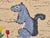 Vintage American Hand Hooked Rug, Wool & Cotton, Standing Squirrel Design, 1x2 For Sale - Image 4 of 10