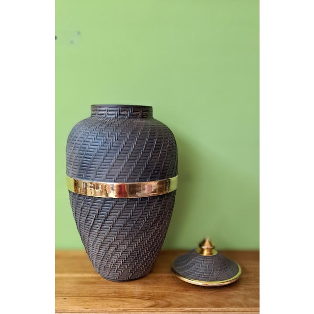 Vintage Ceramic Jar, 1980 For Sale - Image 3 of 9