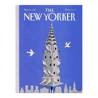 1989 Vintage New Yorker Cover, May 8 (Kathy Osborn Young), Original New Yorker Magazine Cover, New York City, Chrysler Building For Sale