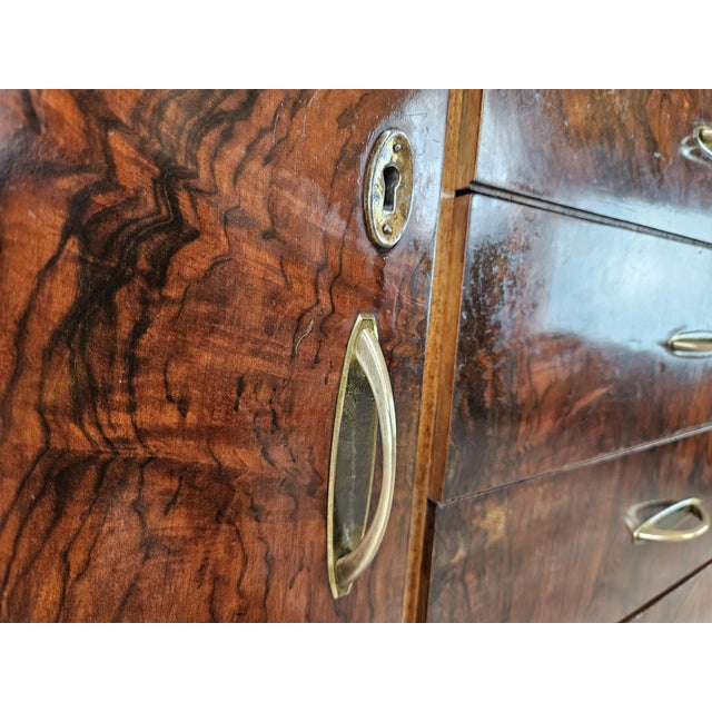 Art Deco Sideboard in Walnut and Blond Walnut, 1950 For Sale - Image 9 of 18