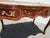 Wood Vintage French Louis XV Bureau Plat Writing Desk Ornate Brass Ormolu Leather Top For Sale - Image 7 of 16