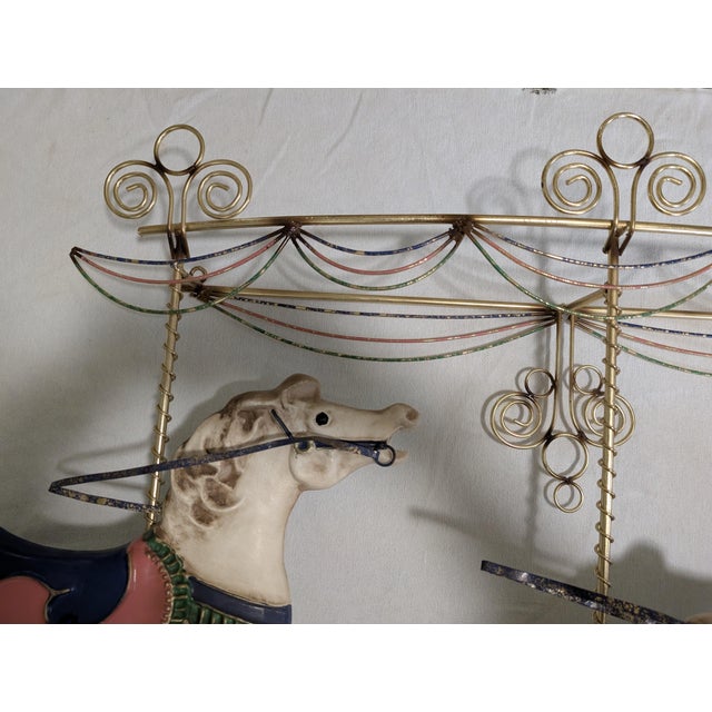 C Jere Carousel Horses Metal Style Wall Sculpture For Sale - Image 13 of 15
