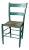 Antique Painted Rush Seat Chair For Sale