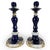Blue Blue and Gilt Candlesticks from Meissen, 19th Century, Set of 2 For Sale - Image 8 of 8