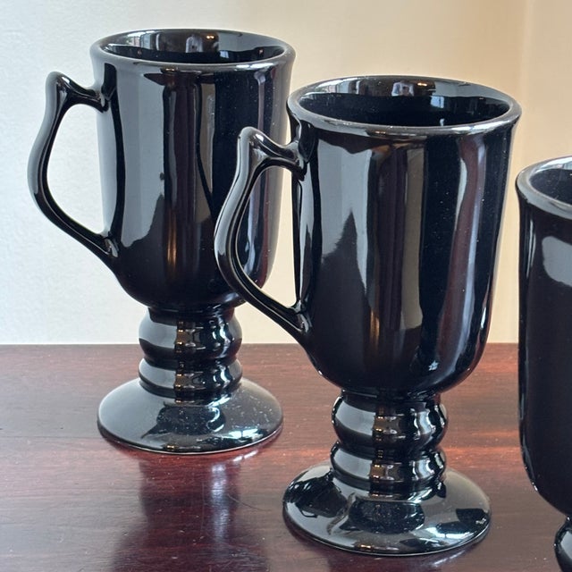 Mid-20th Century Hall China Pedestal Mugs - Set of 5 For Sale - Image 9 of 12