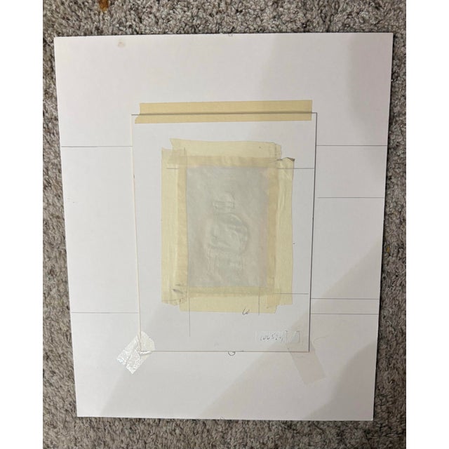 Impressive 1960’s Vintage Abstract Expressionist Painting of a Standing Figure by Artist Michael Davies For Sale - Image 4 of 7