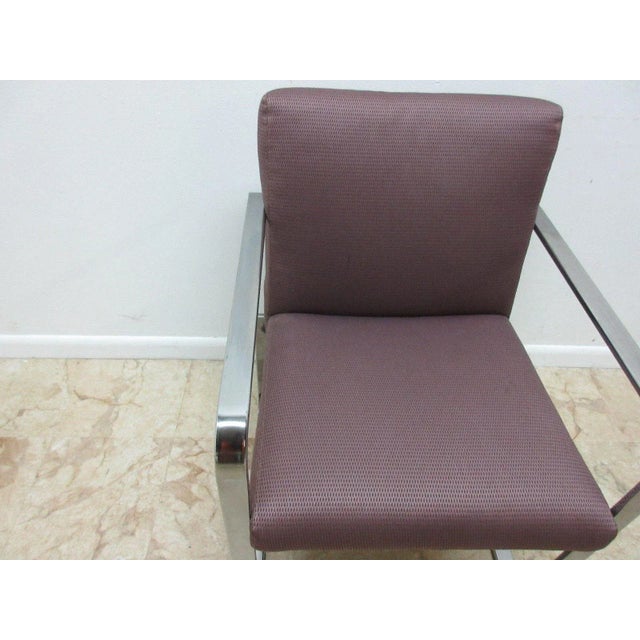 Metal Vintage Chrome Flat Stock Club Chair For Sale - Image 7 of 9