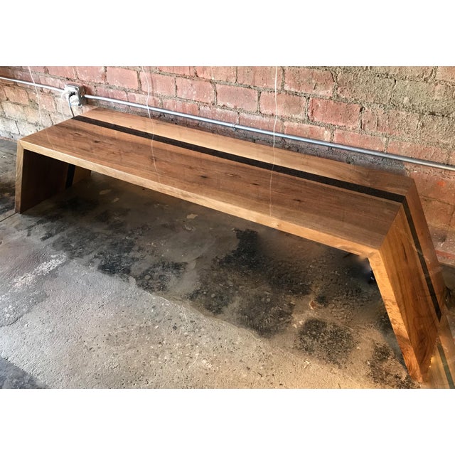 Italian Minimalist Monolithic oak bench Handmade. Each bench is unique. 18.