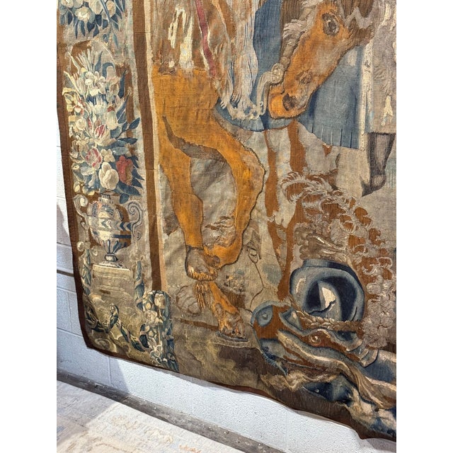 Blue 17th C. Flemish Religious Tapestry After Rubens For Sale - Image 8 of 10