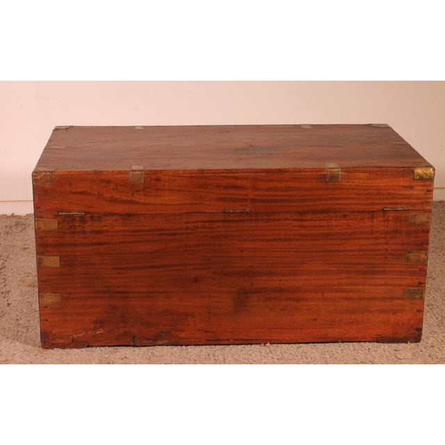 Marine Chests with Double Locks, 19th Century, Set of 2 For Sale - Image 17 of 18