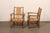Mid 20th Century Spanish Wood Armchairs W/Rush Seat & Backs For Sale - Image 9 of 11