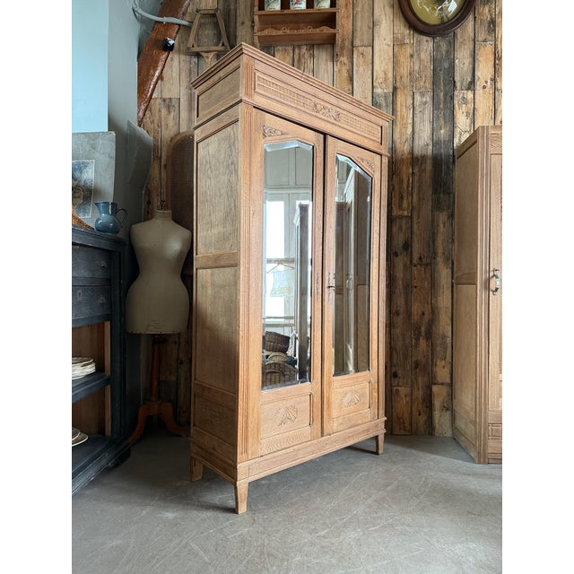 Art Deco Oak Wardrobe, 1930s For Sale - Image 14 of 16