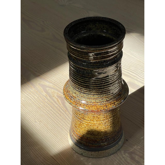 Tall Stoneware Vase, 1970s For Sale - Image 3 of 3