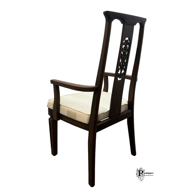 Vintage Mid Century Modern Style Mahogany Accent / Dining Chairs - Pair For Sale In Greensboro - Image 6 of 8