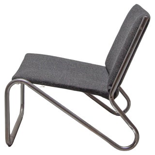 Vintage Chrome Tubular Steel Lounge Chair, 1964 For Sale
