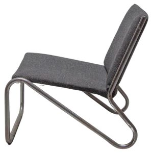 Vintage Chrome Tubular Steel Lounge Chair, 1964