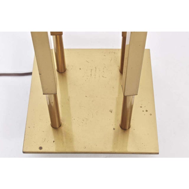 Tall Tommi Parzinger Style Stiffel "Columns" Brass Table Lamp For Sale - Image 12 of 13