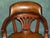 Vintage Brown Leather Captains Directors Chair For Sale - Image 3 of 18