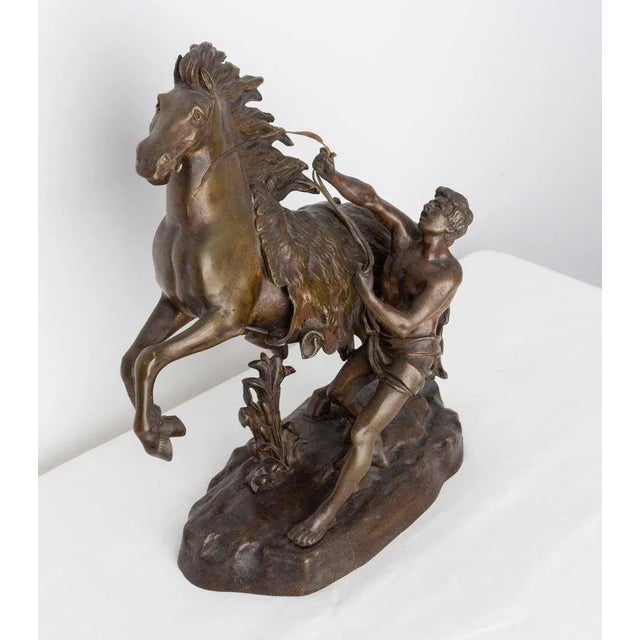 Bronze Cheval De Marly in the style of Guillaume Coustou, 1930s For Sale - Image 3 of 10