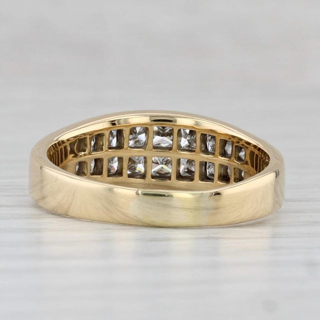 0.59ctw Diamond Ring 18k Yellow Gold Size 8.5 Wedding Band For Sale In Greensboro - Image 6 of 7