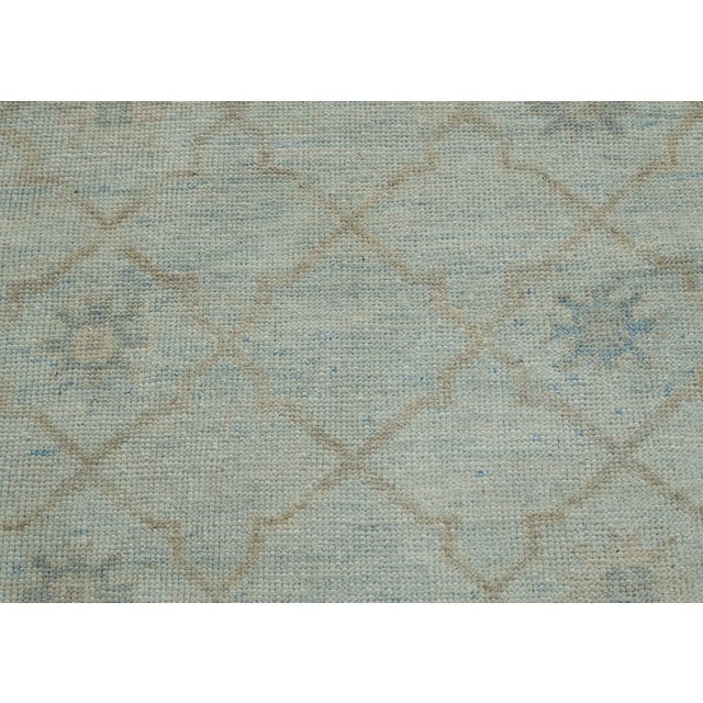 Turkish Oushak Runner Rug 2'10" x 10'4" #17822 For Sale In Houston - Image 6 of 8
