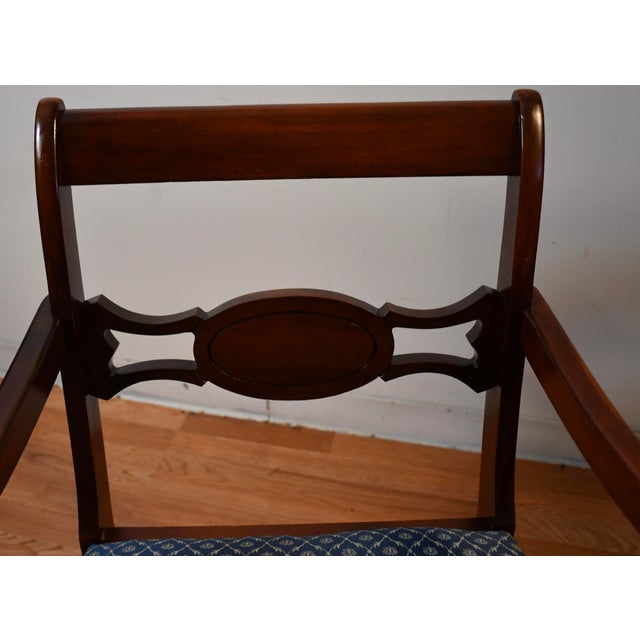 1950 English Regency Style Mahogany Set of Six Dining-Room Chairs 2 Arm & 4 Side For Sale - Image 9 of 14