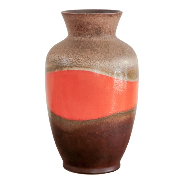 1970s West German Pottery Vase For Sale