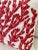 Red Coral Embroidered Pillow For Sale - Image 8 of 10