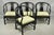 Vintage Oriental Ming Style Ebonized Horseshoe Lounge Chairs by Century (B) Pair For Sale - Image 18 of 18