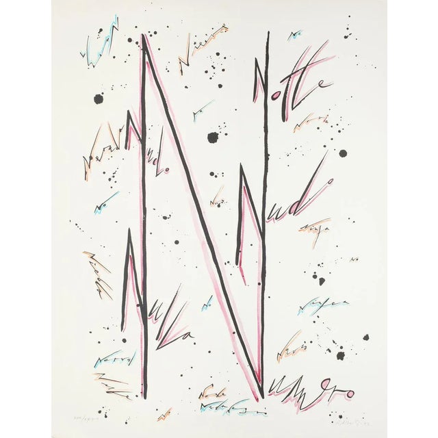 Letter letter n violet'' by rafael alberti, from alphabet series, is an original lithograph, realized by rafael alberti in...
