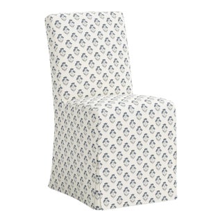 Stoffer Home x Cloth & Company Lindy Slipcover Dining Chair in Francie Blue For Sale