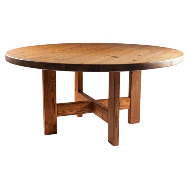 Large Swedish Dining Table in Pine by Roland Wilhelmsson, 1970s For Sale - Image 11 of 11