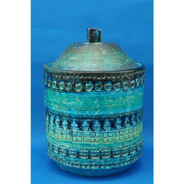 Item description: Vase from the "Rimini blu" series in majolica ceramic, entirely hand-modeled on a potter's wheel, glazed...