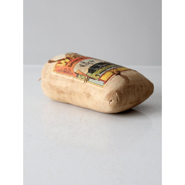 Textile Antique Whale Smoking Tobacco Cloth Pouch For Sale - Image 7 of 10