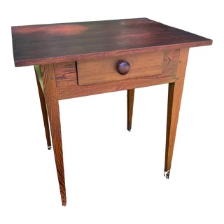 Early 20th Century Antique Southern Pine Side Table For Sale