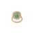 Metal 9.17 Ct Zambian Emerald Art Deco Cocktail Ring With Halo Diamonds in 14k Solid Gold Size 6.5 For Sale - Image 7 of 17