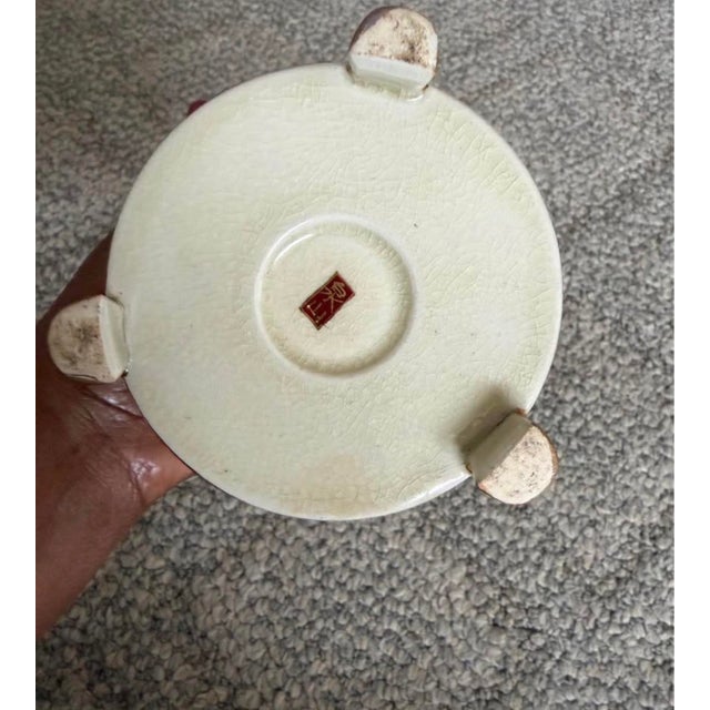 Gold Antique Porcelain Asian Cigarette Holder For Sale - Image 8 of 9